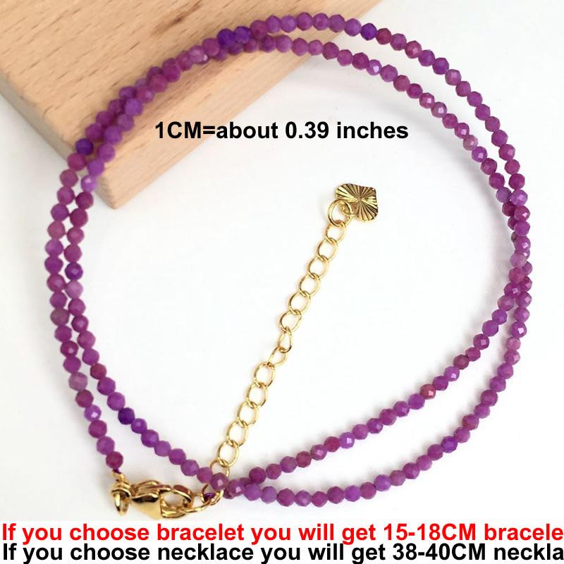 Faceted Gemstones 2-3mm beads Necklace Bracelet crystal quartz agate labradorite Choker Men Female Jewelry Party Gift 15-18CM Bracelet