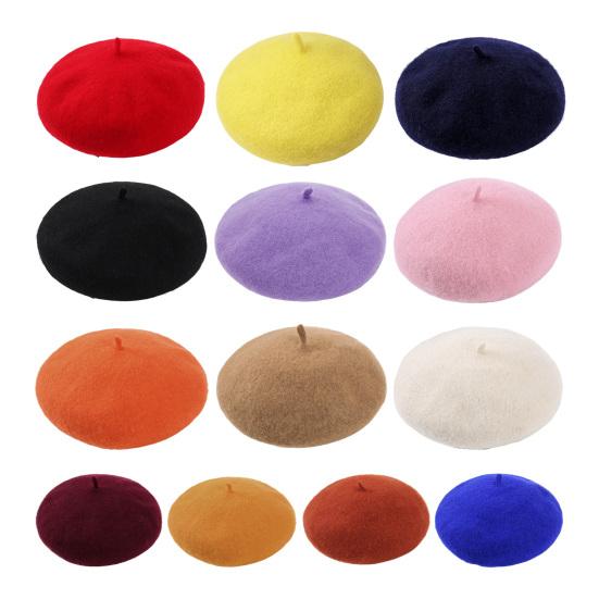 Painter Hat Solid Color Soft Texture Unisex Furry Bucket Hat Easy to Clean Winter Furry Beret Hat Fashion Accessories