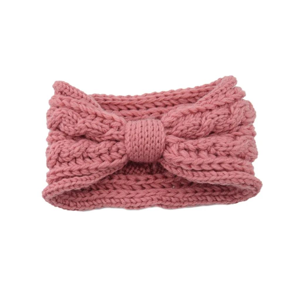 1pc Winter Warm Headbands,Women Ear Warmers Knitted Headbands,Thermal Twist Bow Headband Cable Knit Headbands for Sports Skiing
