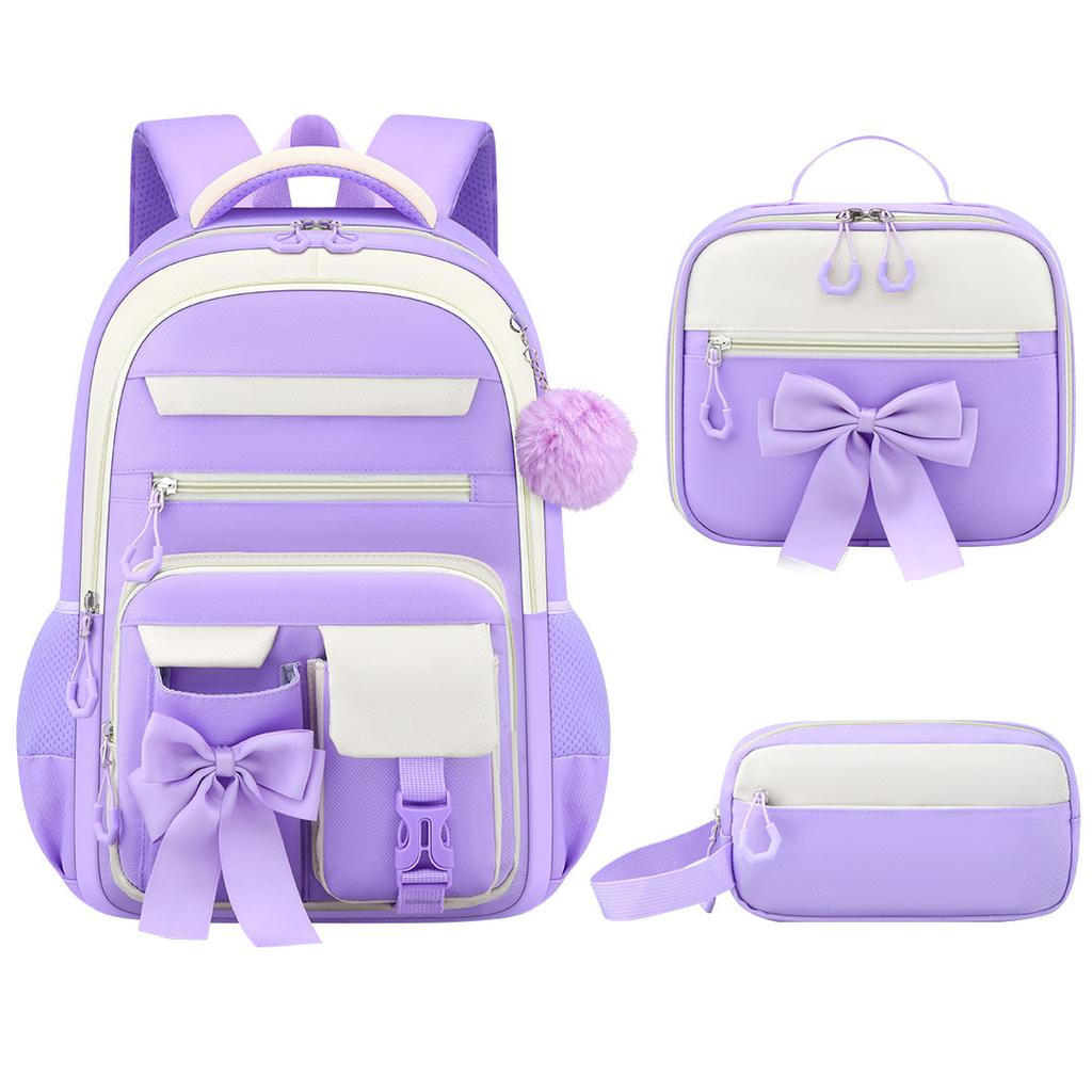 Zaino Scolastico Carino Set da 3pz Borsa di Scuola Elementare Conigli e Sabbie Mobili Zaino Scolastico Kawaii Borsa a Mano per Ragazze Adolescenti Rucksack