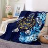 1pc Sea Turtle Lightweight Flannel Blanket, Comfortable and Warm Blanket, for Office and Camping Sofa Bed054