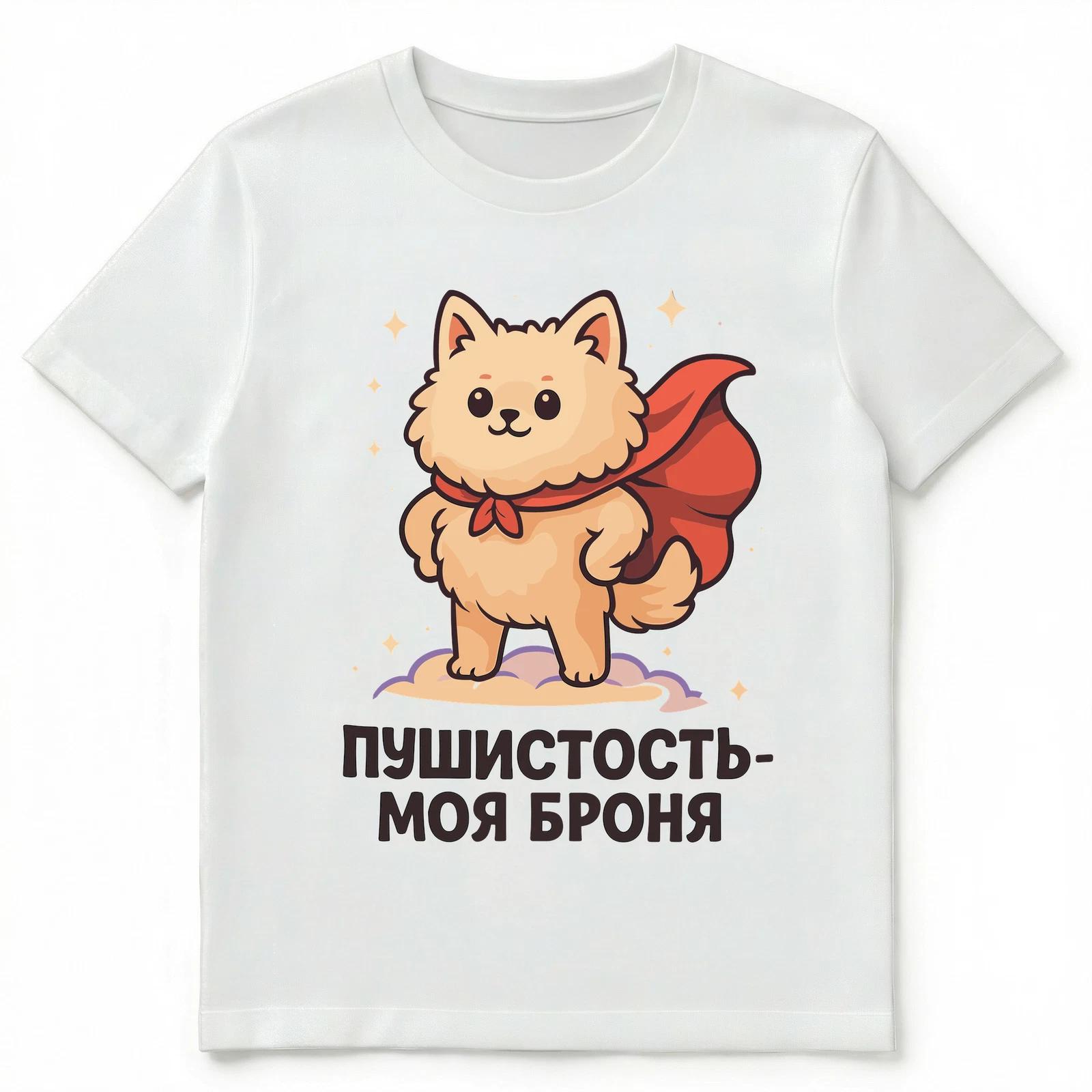 Fluff Is My Armour Funny Russian Unisex T-Shirt 4XL