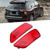2Pc Car Rear Bumper Tail Parking Brake Light Warming Signal Reflector Lamp Cover No Bulb for Dodge Journey AVP/Crew/Crossroad/GT