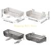 KX4B Large Capacity Bathroom Shelves Functional Organizers Wall Mounted Shower Storage Basket for Bathroom Kitchen