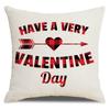 Valentine's Day Pillow Cover New Letter Love Sofa Cushion Cover Short Plush Cushion Pillow