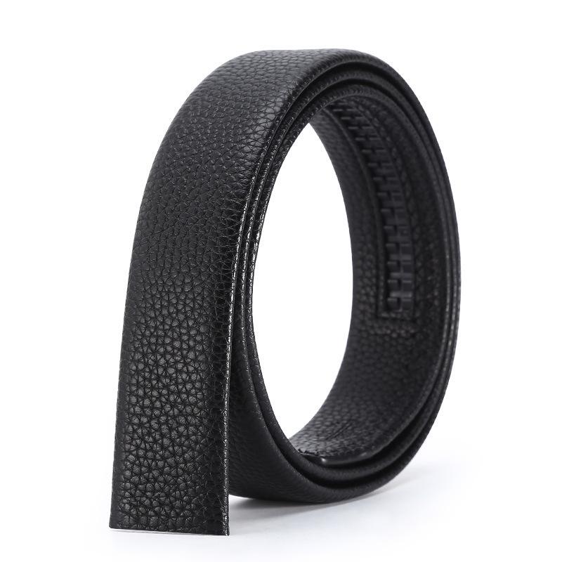 

Мужской ремень из коровьей кожи с автоматической пряжкой - Только ремень, без пряжки, Модный деловой стиль