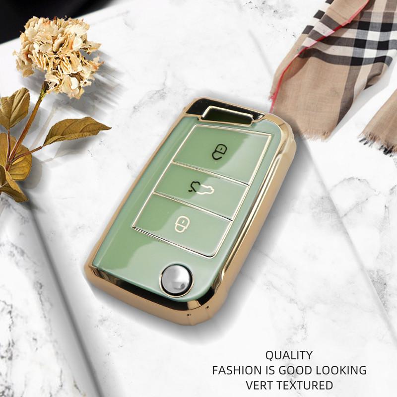 

Складной откидной чехол для дистанционного ключа автомобиля, полное покрытие для Volkswagen MK7 GTI 7 Golf 7 Beetle Polo Bora для Skoda Octavia A7 для сиденья C Only Key Case