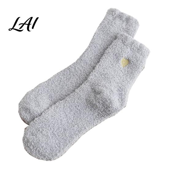 Anti Slip Home Socks for Winter 1 Pair Women's Fuzzy Slipper Socks Soft Plush Warm Cloud Like Thick Velvet Sleeping Fluffy Cozy Fleece Crew