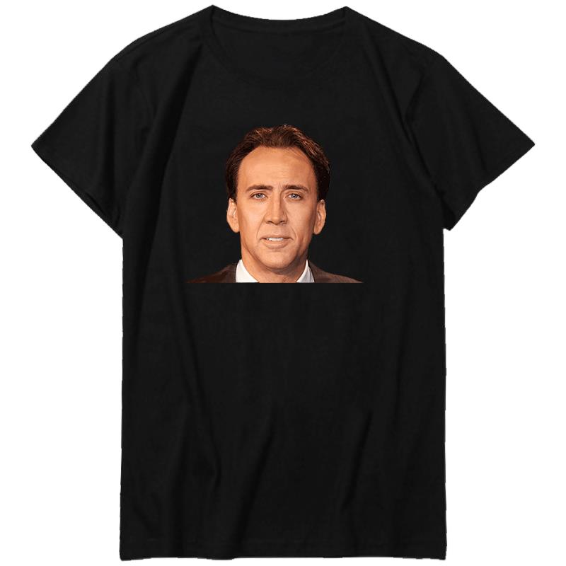 Nicolas Cage Face Off Diy Oversized Graphic Tshirt Cotton Short Sleeve Oneck Unisexs Summer Casual Fashion Tee