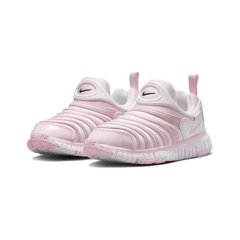 Nike Dynamo Free Simple Comfortable Shock Absorbing Breathable Low Top Kids Casual Shoes Kids Casual Shoes Pink White 343738-637