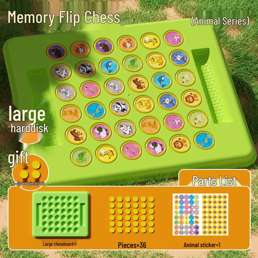 Dětská vzdělávací hra pro dva hráče Memory Flip-Over Šachy pro interakci rodič-dítě