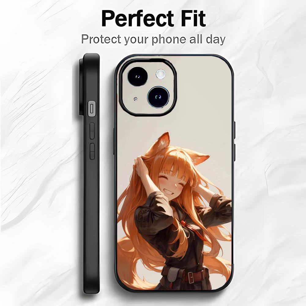 Warm Fantasy Anime S-Spice and Wolf Phone Case Phone Case Soft Packaging Lightweight For iPhone17 16 15 14 13ProMax