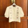 ZANZEA Women Casual Short Sleeve Floral Print Lace Up Cover Up Blouse