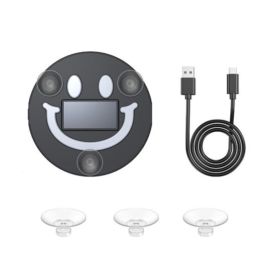 

Solar Car Smile Face Neon Light with 6 Colors Suction Cup Decorative Lamp for Triangle Window Wireless LED Atmosphere Interior Exterior Auto Accessory A