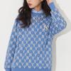 MLB Sweatshirts Unisex Blau Rundhals Mäßig Regular 3AMTM0614-50BLD