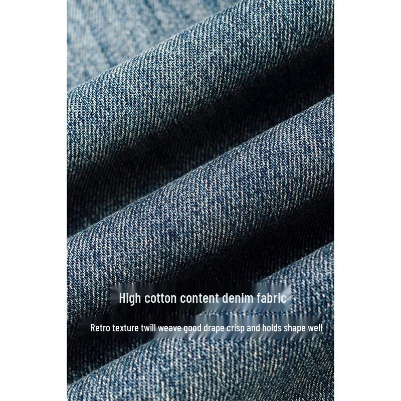 MengShuya Women's Retro Blue High-Waist Flared Jeans