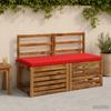 2 Piece Bench Cushions SOEST 2 Pcs. 100percent  Polyester Red