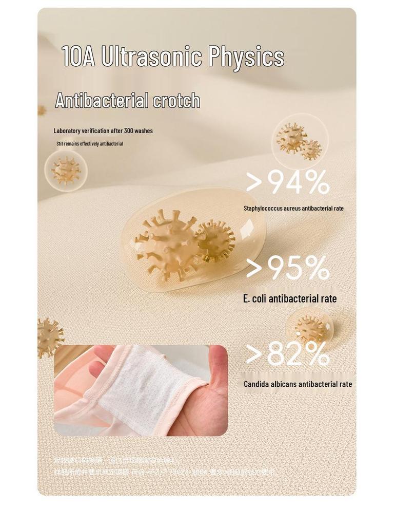 Girls' Pure Cotton Antibacterial Boxer Briefs for Kids - No Wedgie Design