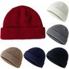 Warm Winter Knit Beanie Cap Fisherman Warmer Watch Cap Daily Ski Hat