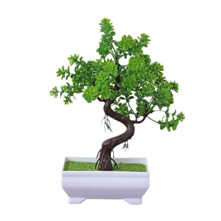 Pine Simulated Trees Artificial Green Plants With Pots Indoor Decoration