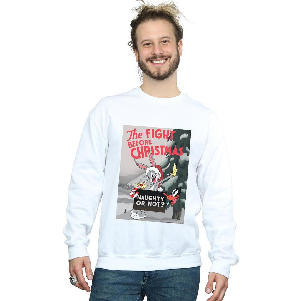 Looney Tunes Mens The Fight Before Christmas Sweatshirt