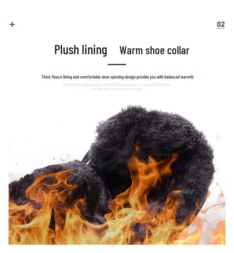 Men's Fleece-Lined Mid-Calf Snow Boots – Thick Sole for Winter Hiking
