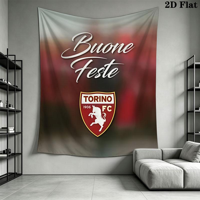 Torino F.C Wall Hanging Printed Fabric Blanket Decorative Tapestries for Bedroom Living Room Home Decor