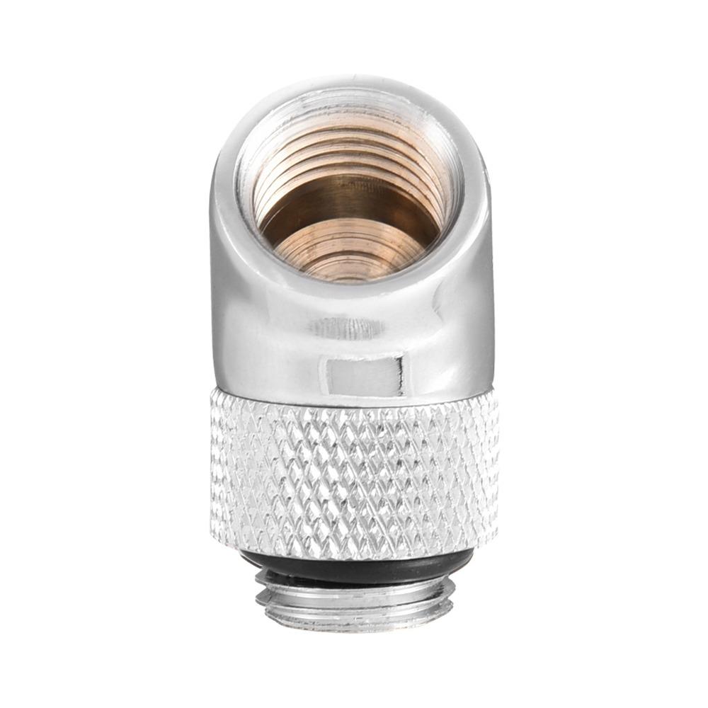 2PCS G1/4 Water Cooling Connector Silver Adapter Connector Fitting Adapter Water Cooling System