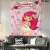 Erdbeer-Shortcake Wandbehang Bedruckter Stoffdecke Dekorative Wandteppiche für Schlafzimmer Wohnzimmer Heimdekoration
