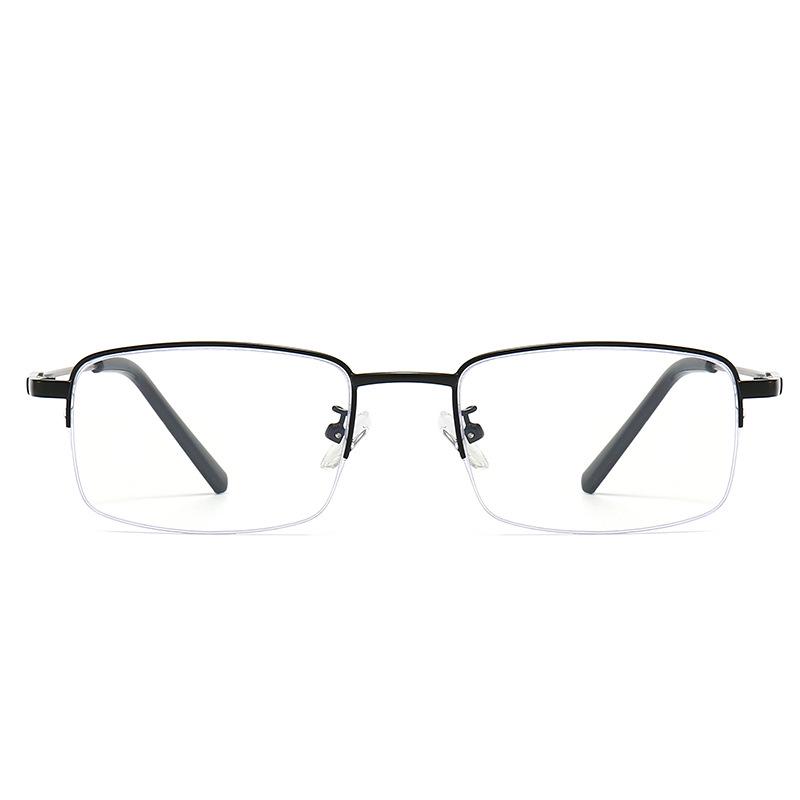 Ochelari de lectură din titan cu jumătate de camă ultra-ușoare - Unisex anti-albastru, potriviti pentru vârste mijlocii și vârstnici