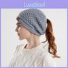 Knitted Winter Knitted Hat For Women With Ear Warmth And Ponytail Hole