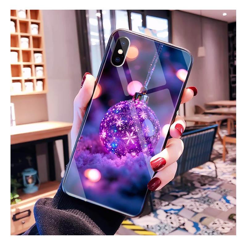 

Christmas Tree Glass phone case For iPhone 17 Pro Max Air 17 16 15 14 13 Pro Max 15 16 Pro 15Plus Case iphone 13