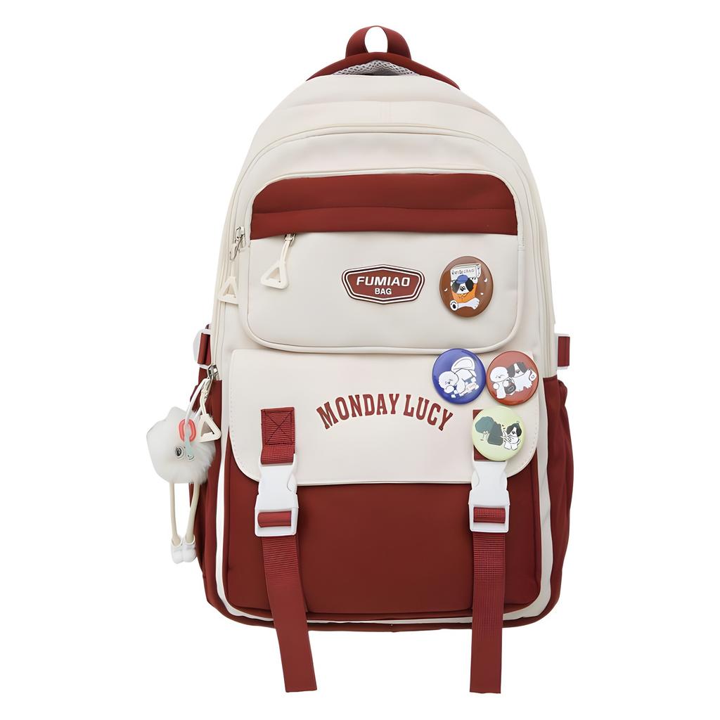 Schoolbag1011 Korean Version of Junior High School Student Schoolbag Winter New Backpack Fashionable Versatile Japanese Large-capacity Backpack Women