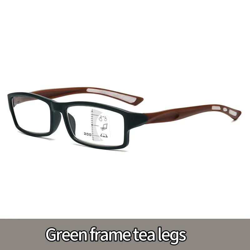 Lunettes de Lecture Multifocales Vintage pour Hommes Nouvelle Tendance Lunettes Progressives Rectangulaires Mode Couleur pour Femmes Vue Lointaine Sports Presbytie