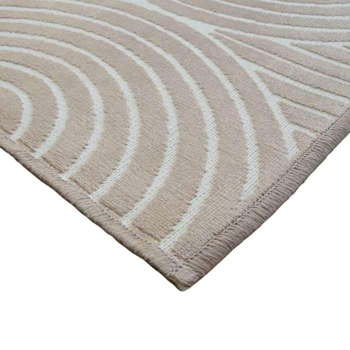 Tapis salon à relief moderne beige sable 190x240