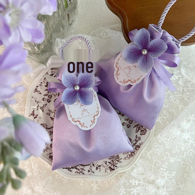 Elegant Satin Wedding Candy Bags and Boxes