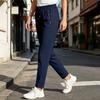 Damen Casual Hose mit elastischem Bund und Taschen, Kordelzug, verstellbare Passform, leichte gerade Hosen für den täglichen Gebrauch