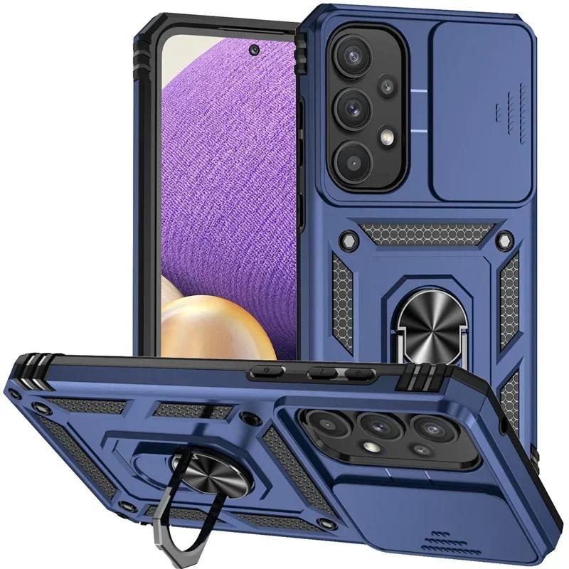 For Samsung Galaxy A14 A24 A54 A34  A05 A05S A15 A35 A55  A26 A36 A56 Case Ring Holder Shockproof Coque Lens Protect Cover
