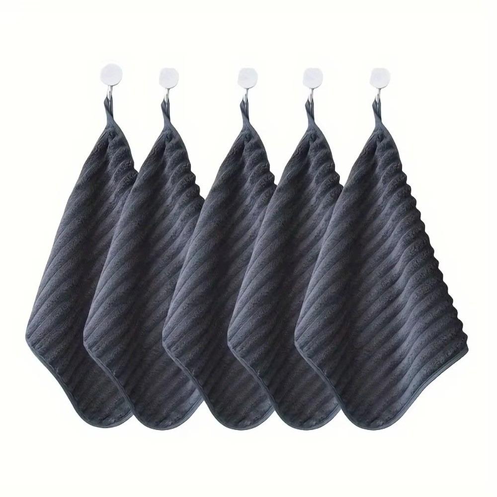 5PCS Soft Hand Towel Set Super Absorbent 11.8*11.8 inch Wiping Towel Washcloths Daily Necessities Quick Drying