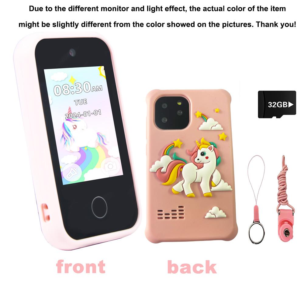 Kinder Smartphon Spielzeug Dual Kamera Touchscreen Telefon Kinder Digitalkamera 32 GB SD-Karte Option Jungen Mädchen Geburtstagsgeschenke