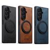 SUTENI 360° drehbare magnetische Halterung Für Samsung Galaxy Z Fold 8 Ultra 8 7 6 5 Hülle Retro-Lederhülle Stoßfeste und sturzsichere Schutzhülle