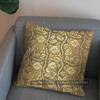 2D Golden Cats On Branches Patterned Pillow Cover Pattern Cushion Cover Suitable For Sofa Bedroom Car Pillow Cover