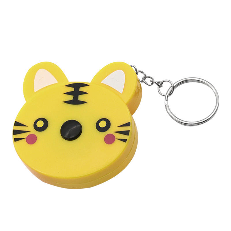 1M Mini Cartoon Animal Tape Measure Leather Ruler Automatic Stretch Retractable Measuring Soft Sewing Tool