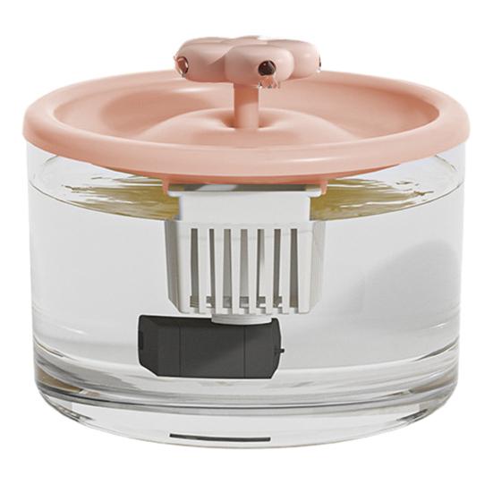 Fontaine à eau automatique pour chat 1,5 L, distributeur d'eau silencieux avec réservoir transparent pour chats et chiens d'intérieur