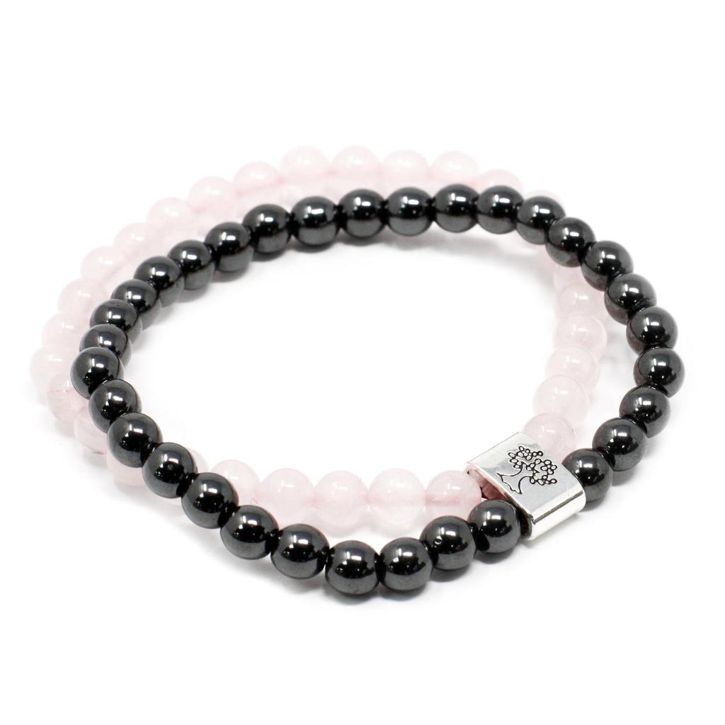 Rose Quartz Crystal Bracelet, Magnetic