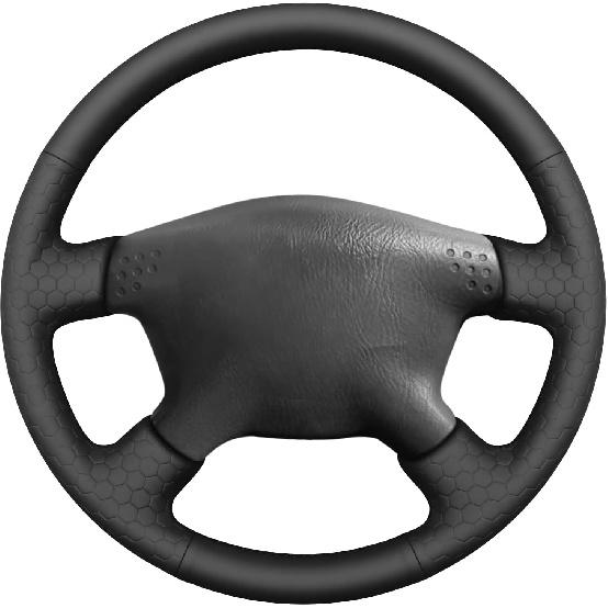 MEWANT Steering Wheel Cover Compatible with Toyota Tacoma 2001-2004 / Tundra 2001-2002 / Sequoia 2001-2002 Hand Sewn Microfiber Leather Car Steering