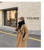 Women's Mid-Length Double-Breasted Wool Camel Coat - Autumn/Winter Korean Style Trend