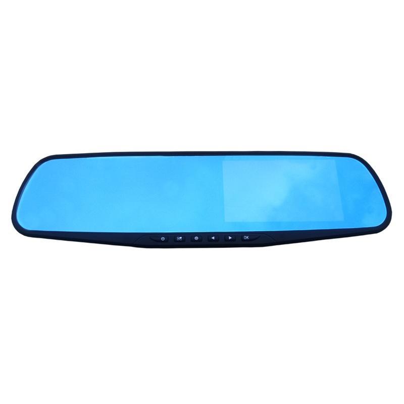 4.3 inch 1080P HD Dual Lens G-sensor 170 Rear View Mirror Car DVR Camera Recorder
