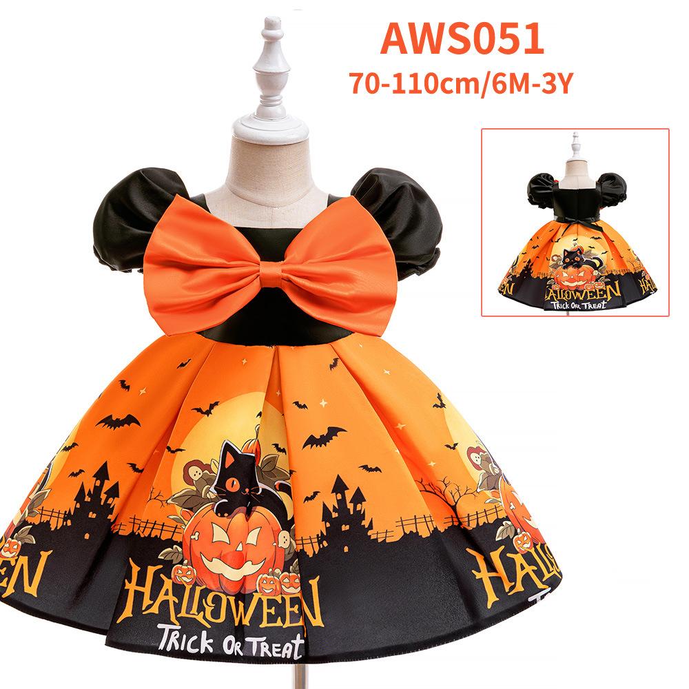 Satijnen Prinsessenjurken Collectie voor Kinderen, Halloween Meisjes Rollenspel Formele Jurk