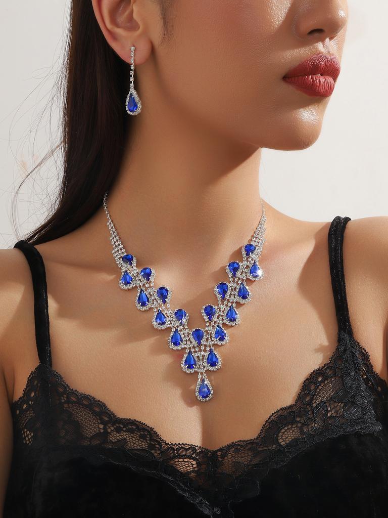 Alloy Necklace Set - Fashionable Banquet Jewelry Chain For Women - Bridal Wedding Jewelry Set